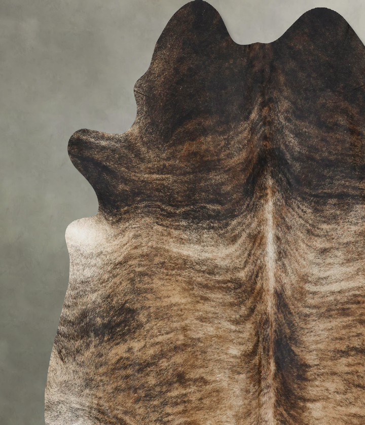 Dark Brindle XX-Large Brazilian Cowhide Rug 7'9"H x 6'11"W #B17963 by Hudson Hides