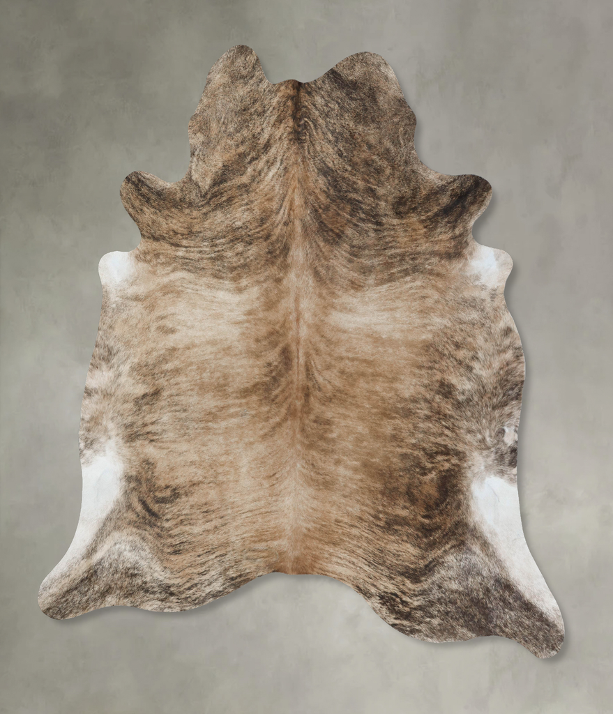 Light Brindle XX-Large Brazilian Cowhide Rug 8'7"H x 7'4"W #B17965 by Hudson Hides