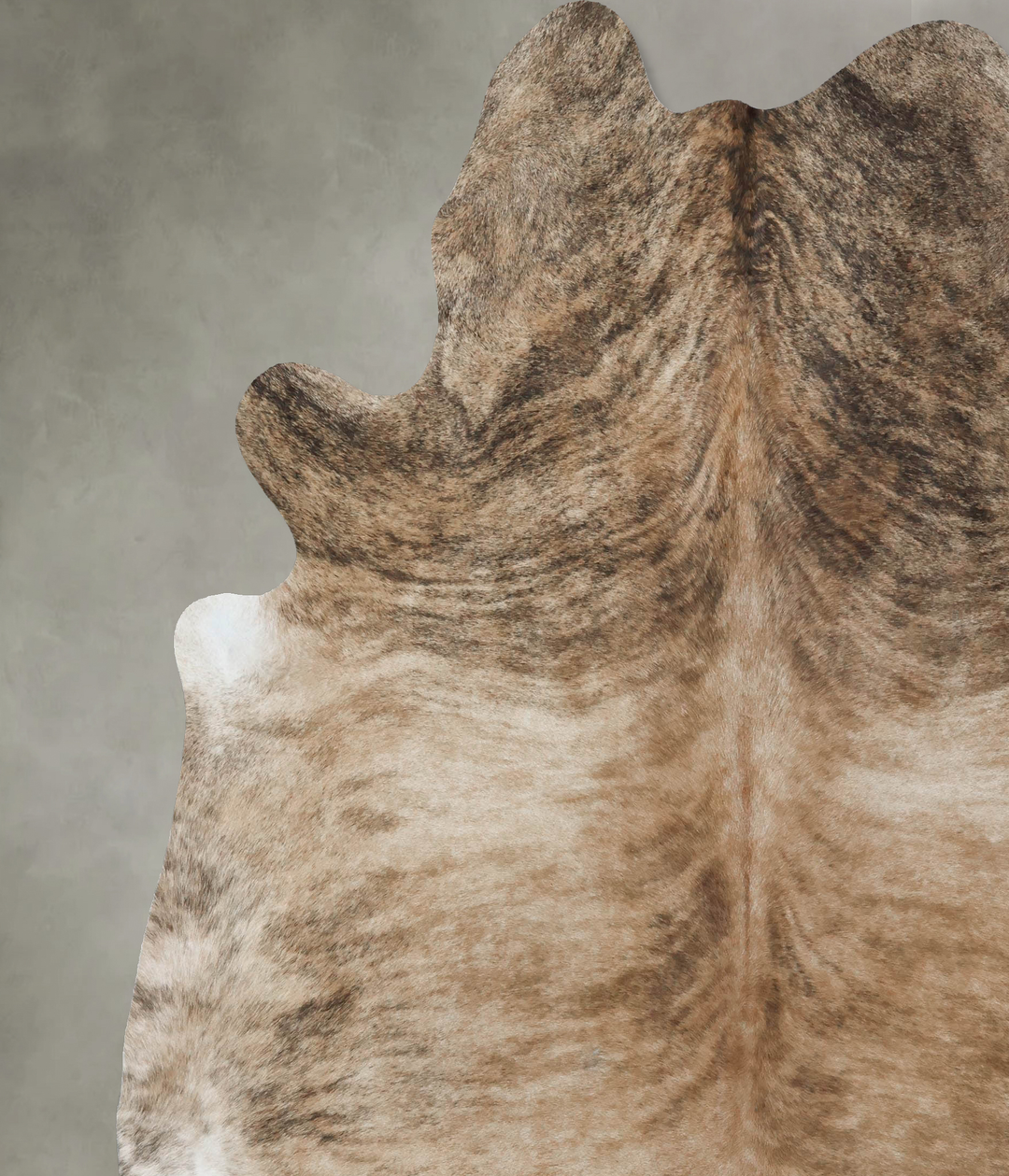 Light Brindle XX-Large Brazilian Cowhide Rug 8'7"H x 7'4"W #B17965 by 