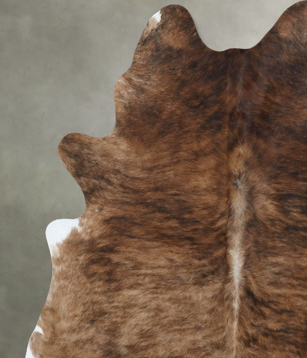 Medium Brindle X-Large Brazilian Cowhide Rug 6'10"H x 5'11"W #B17969 b