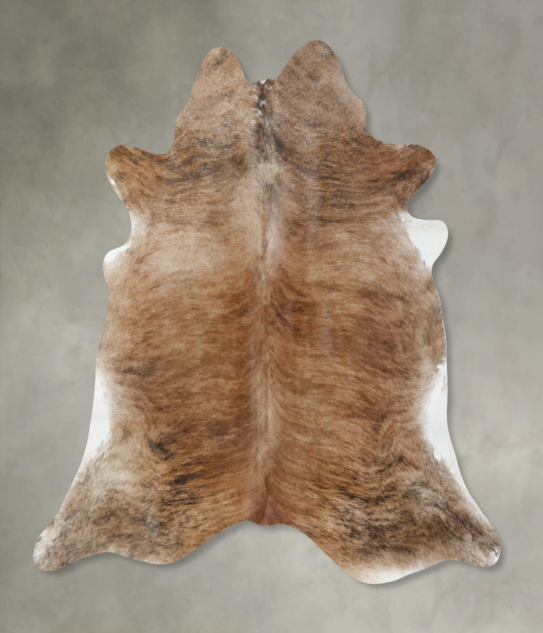 Medium Brindle X-Large Brazilian Cowhide Rug 7'1"H x 6'11"W #B17972 by