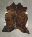 Dark Brindle X-Large Brazilian Cowhide Rug 6'9"H x 6'5"W #B17975 by Hudson Hides