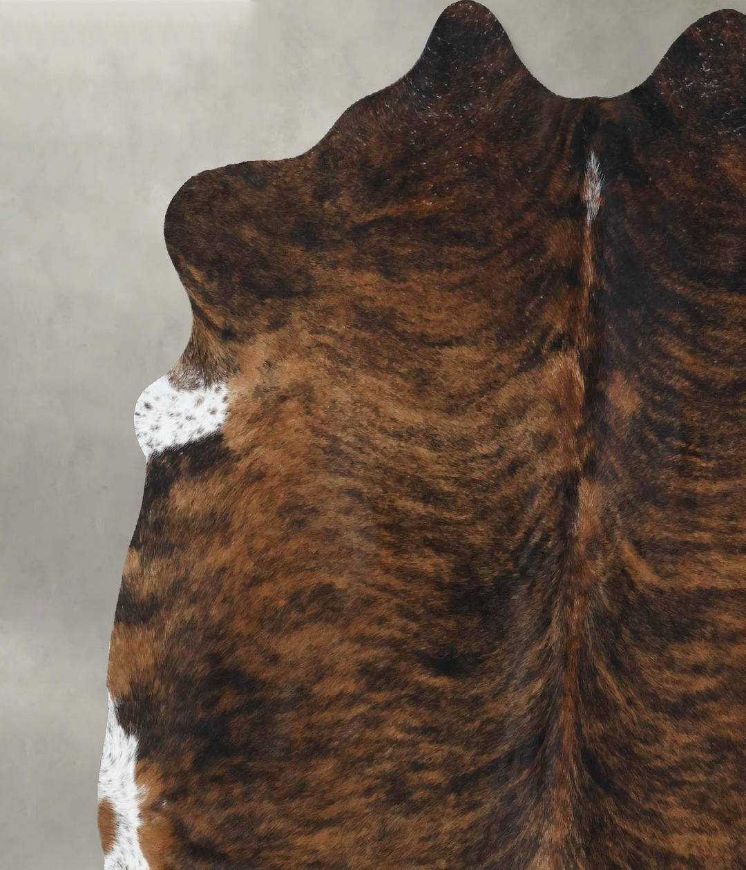 Dark Brindle X-Large Brazilian Cowhide Rug 6'9"H x 6'5"W #B17975 by Hu