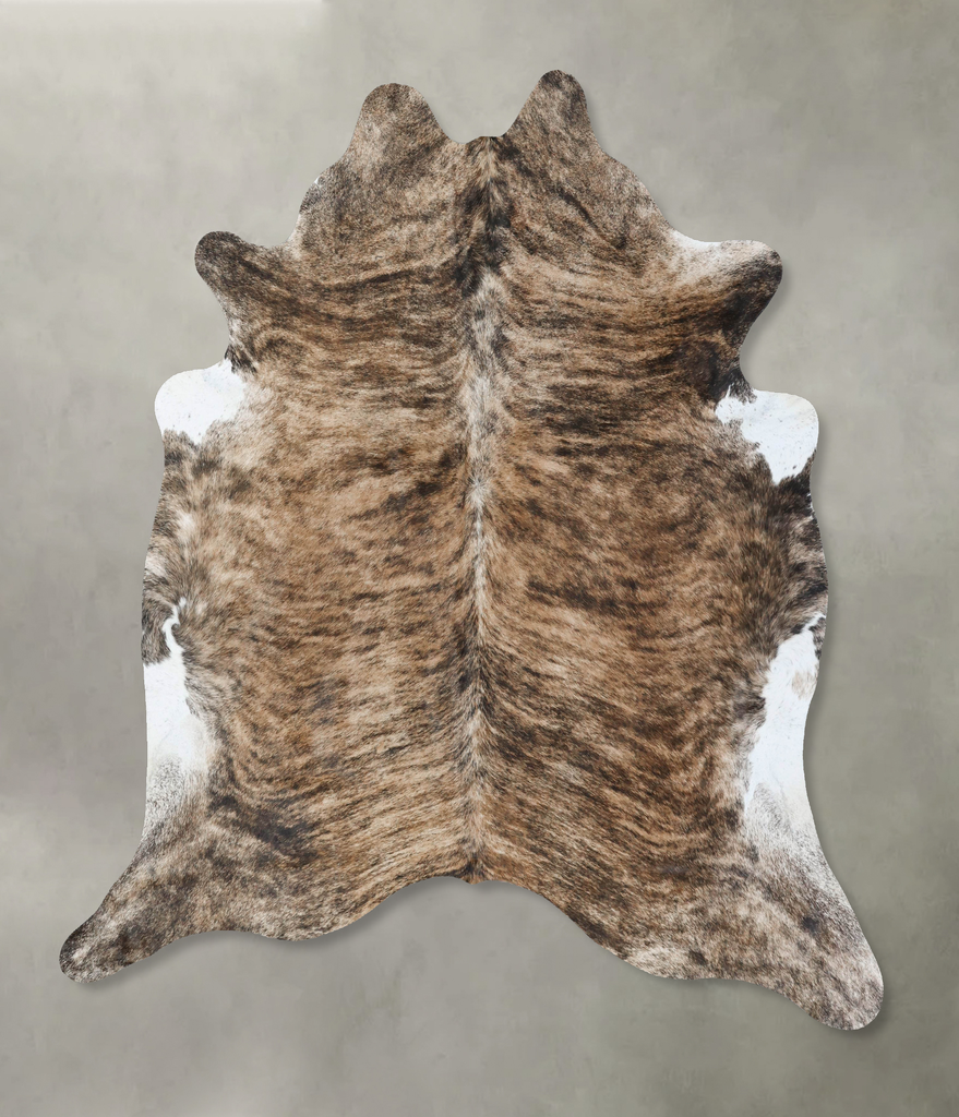Light Brindle XX-Large Brazilian Cowhide Rug 7'6"H x 6'10"W #B17979 by Hudson Hides