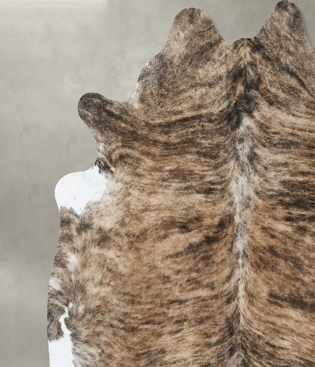 Light Brindle XX-Large Brazilian Cowhide Rug 7'6"H x 6'10"W #B17979 by