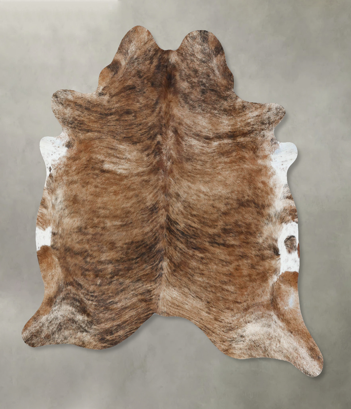 Light Brindle X-Large Brazilian Cowhide Rug 7'3"H x 6'6"W #B17980 by Hudson Hides