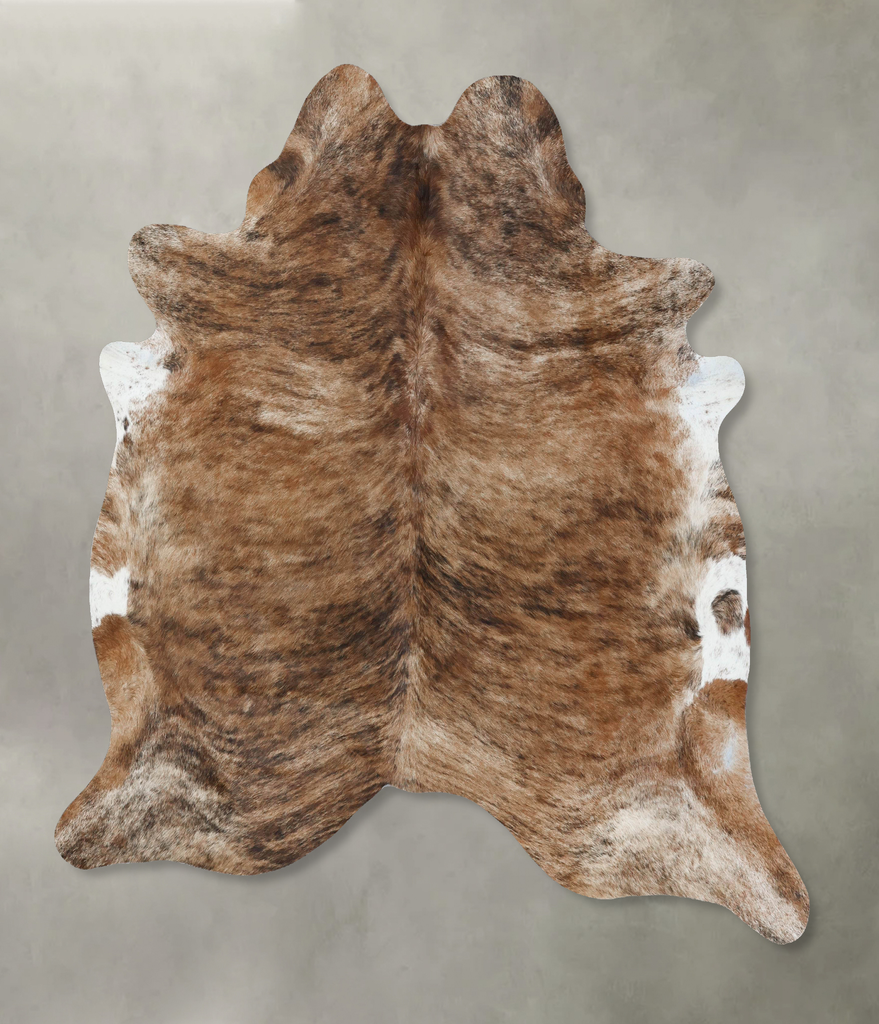 Light Brindle X-Large Brazilian Cowhide Rug 7'3"H x 6'6"W #B17980 by Hudson Hides