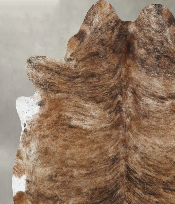 Light Brindle X-Large Brazilian Cowhide Rug 7'3"H x 6'6"W #B17980 by Hudson Hides