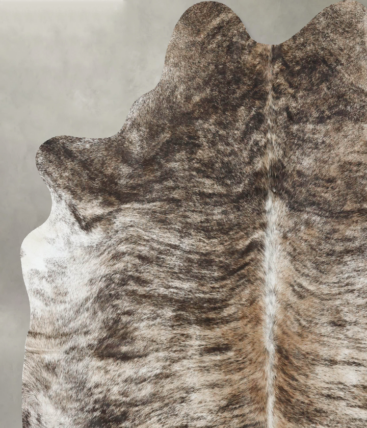 Light Brindle X-Large Brazilian Cowhide Rug 7'2"H x 6'6"W #B17981 by Hudson Hides