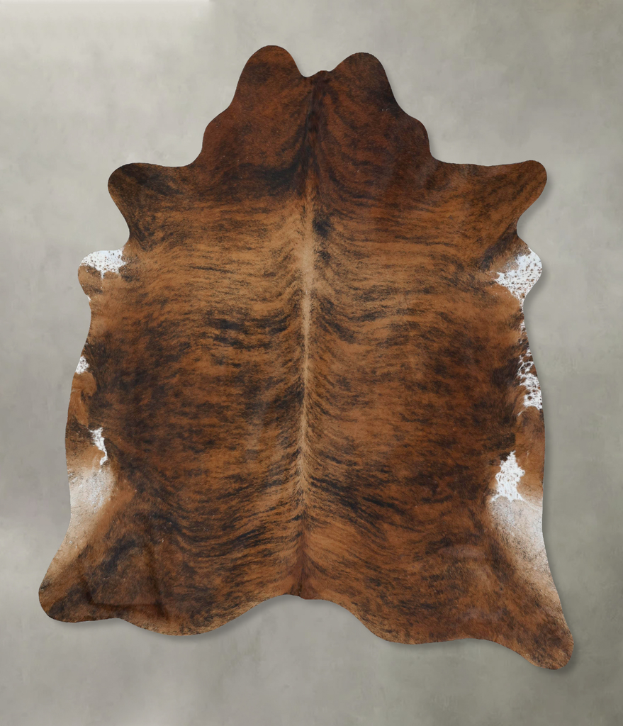 Dark Brindle XX-Large Brazilian Cowhide Rug 7'9"H x 6'10"W #B17984 by Hudson Hides