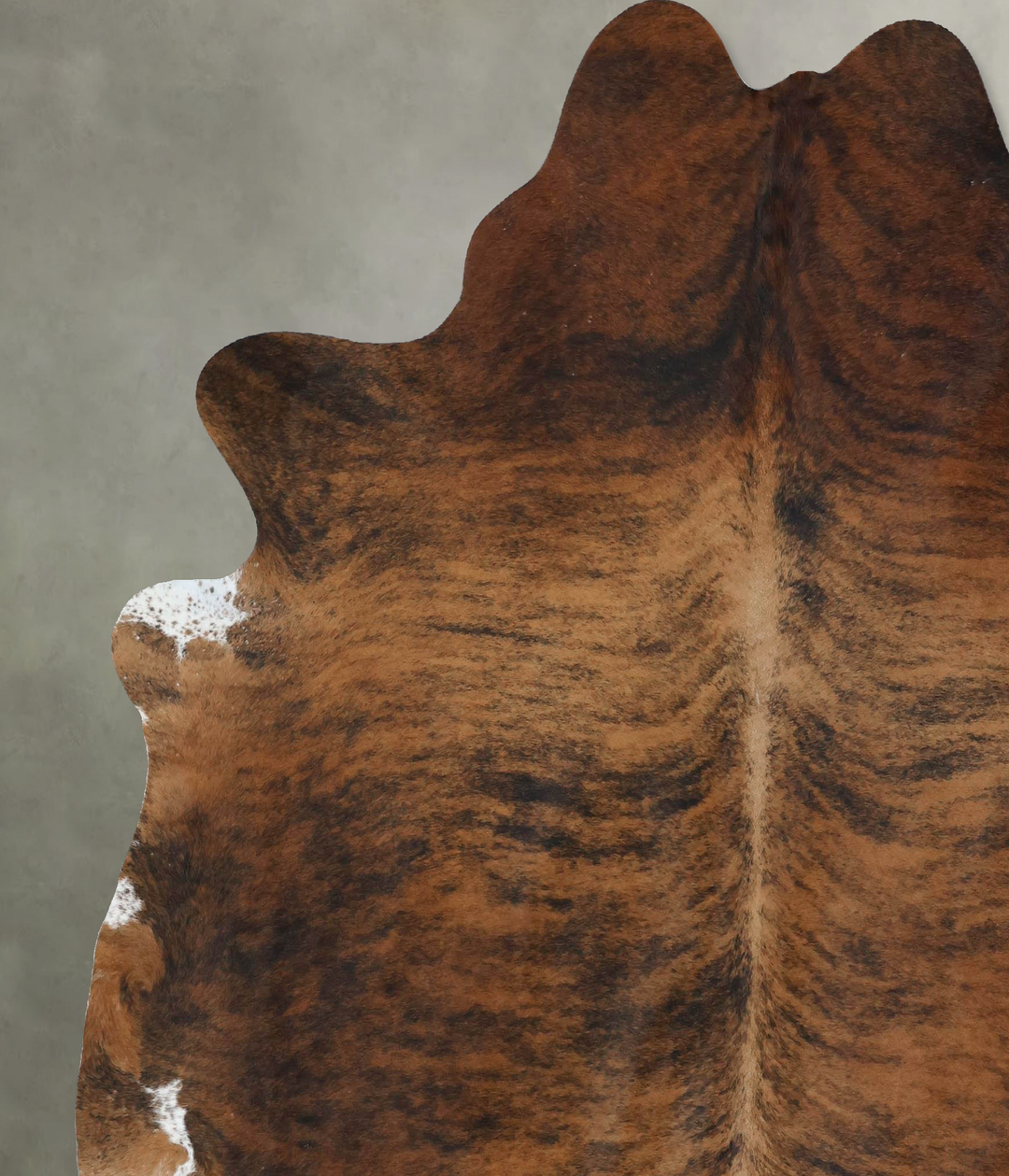 Dark Brindle XX-Large Brazilian Cowhide Rug 7'9"H x 6'10"W #B17984 by 