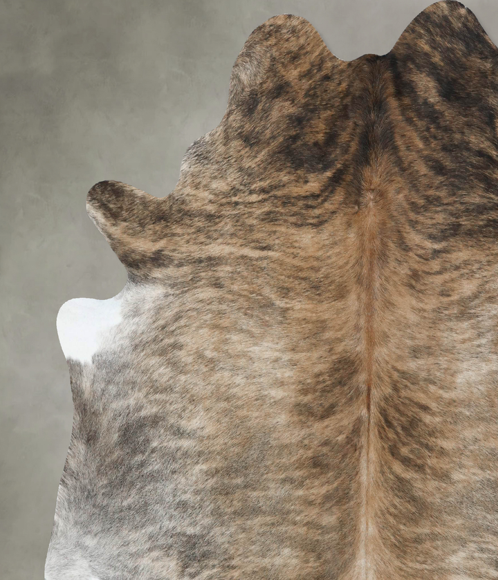 Light Brindle XX-Large Brazilian Cowhide Rug 7'6"H x 6'11"W #B17988 by Hudson Hides