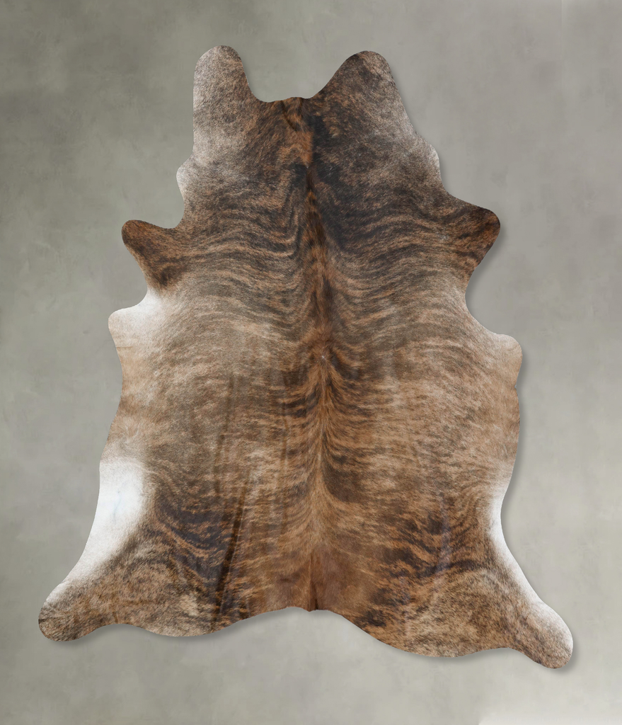 Light Brindle XX-Large Brazilian Cowhide Rug 8'4"H x 7'4"W #B17997 by Hudson Hides