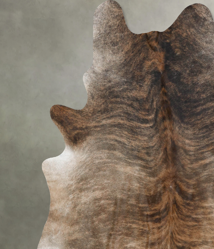 Light Brindle XX-Large Brazilian Cowhide Rug 8'4"H x 7'4"W #B17997 by Hudson Hides