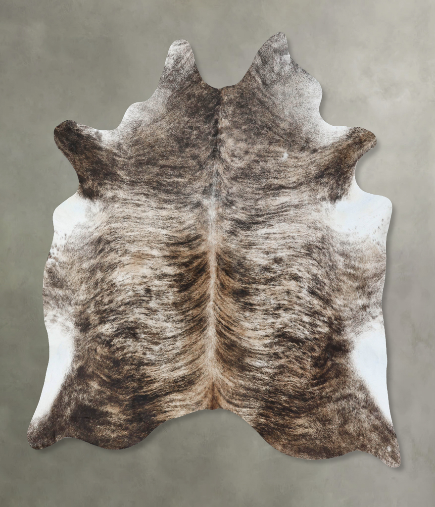 Light Brindle XX-Large Brazilian Cowhide Rug 7'11"H x 6'6"W #B18001 by Hudson Hides