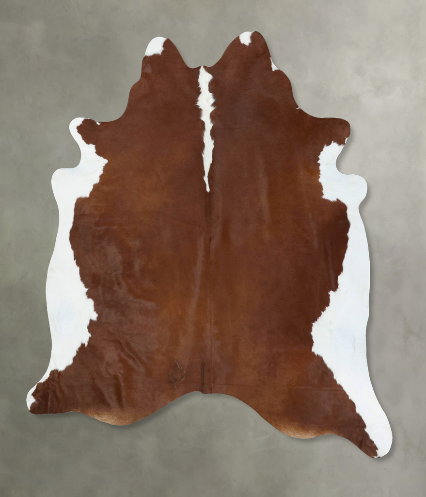 Hereford XX-Large Brazilian Cowhide Rug 8'1"H x 7'0"W #B18006 by Hudson Hides