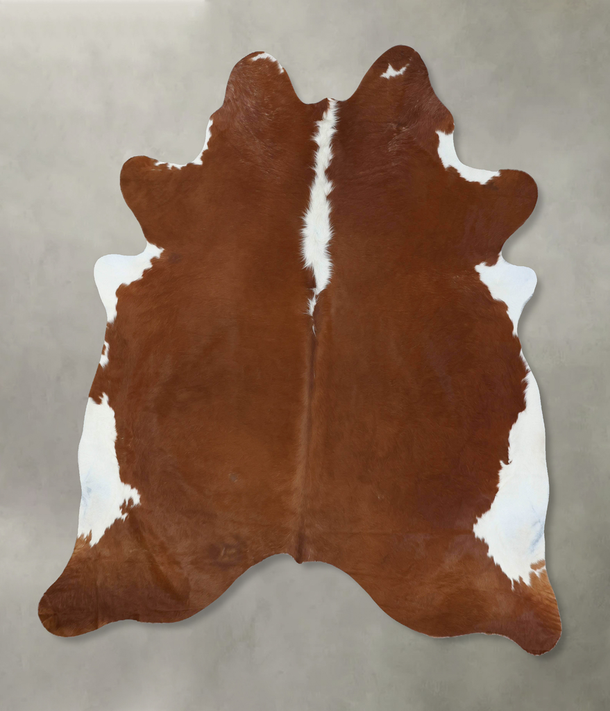 Hereford XX-Large Brazilian Cowhide Rug 8'0"H x 7'2"W #B18008 by Hudson Hides