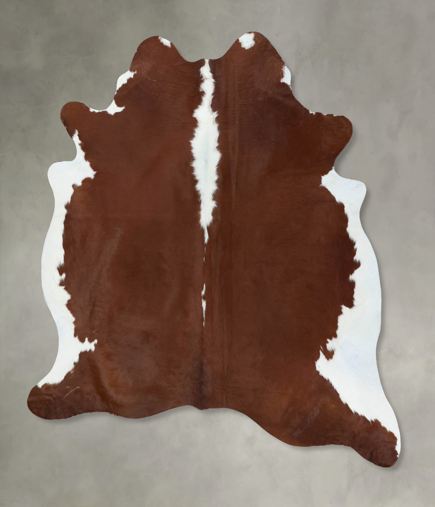 Hereford X-Large Brazilian Cowhide Rug 7'7"H x 6'6"W #B18015 by Hudson Hides