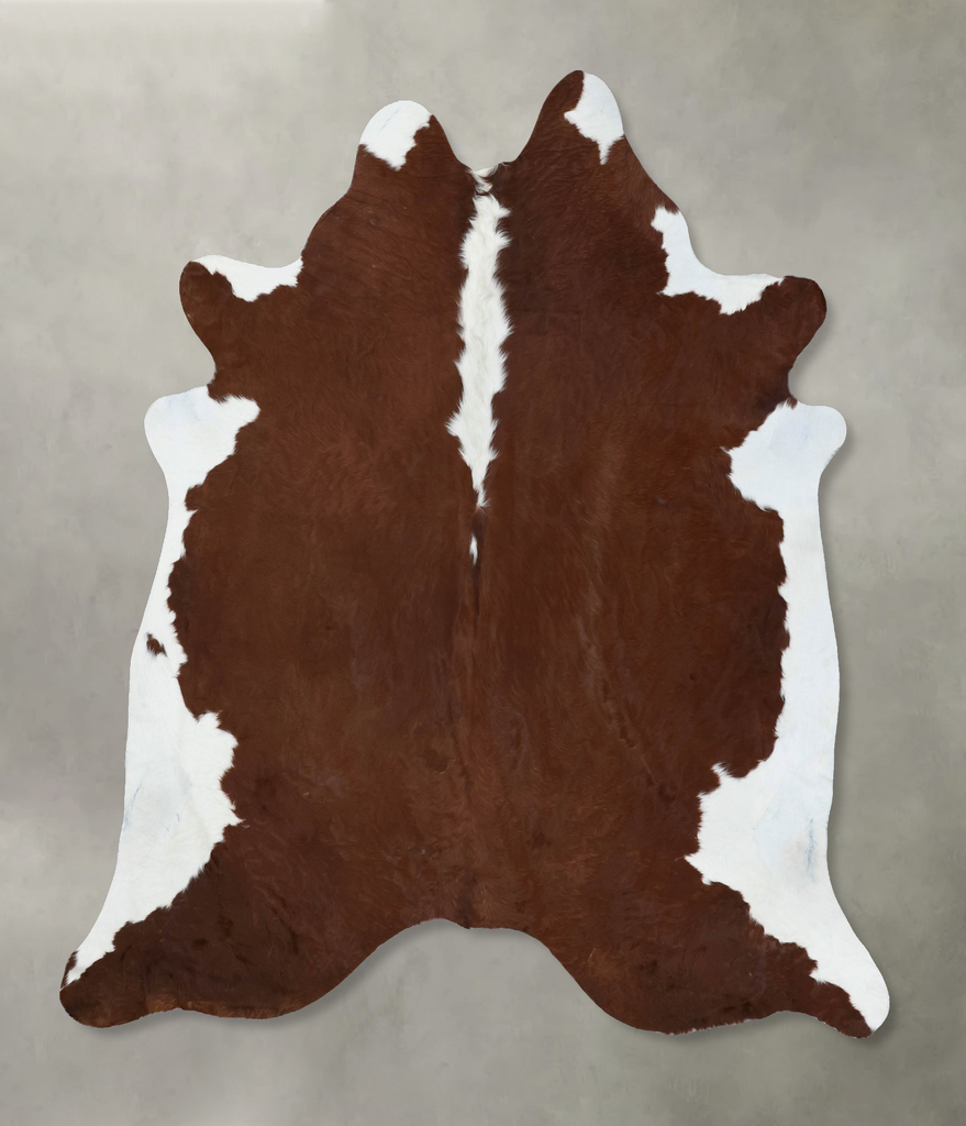 Hereford XX-Large Brazilian Cowhide Rug 8'1"H x 7'5"W #B18016 by Hudson Hides