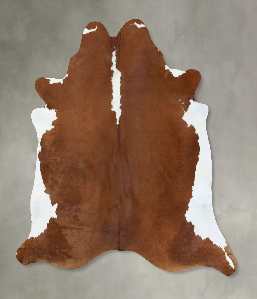 Hereford XX-Large Brazilian Cowhide Rug 8'1"H x 7'5"W #B18018 by Hudson Hides
