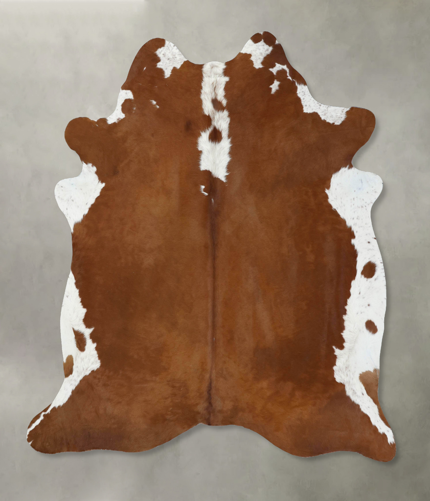 Hereford XX-Large Brazilian Cowhide Rug 7'8"H x 6'9"W #B18040 by Hudson Hides