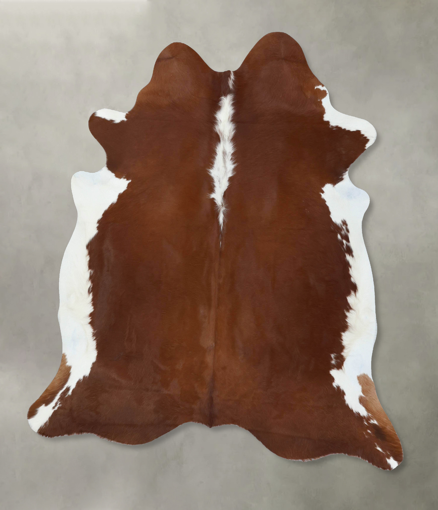 Hereford X-Large Brazilian Cowhide Rug 7'4"H x 6'8"W #B18043 by Hudson Hides