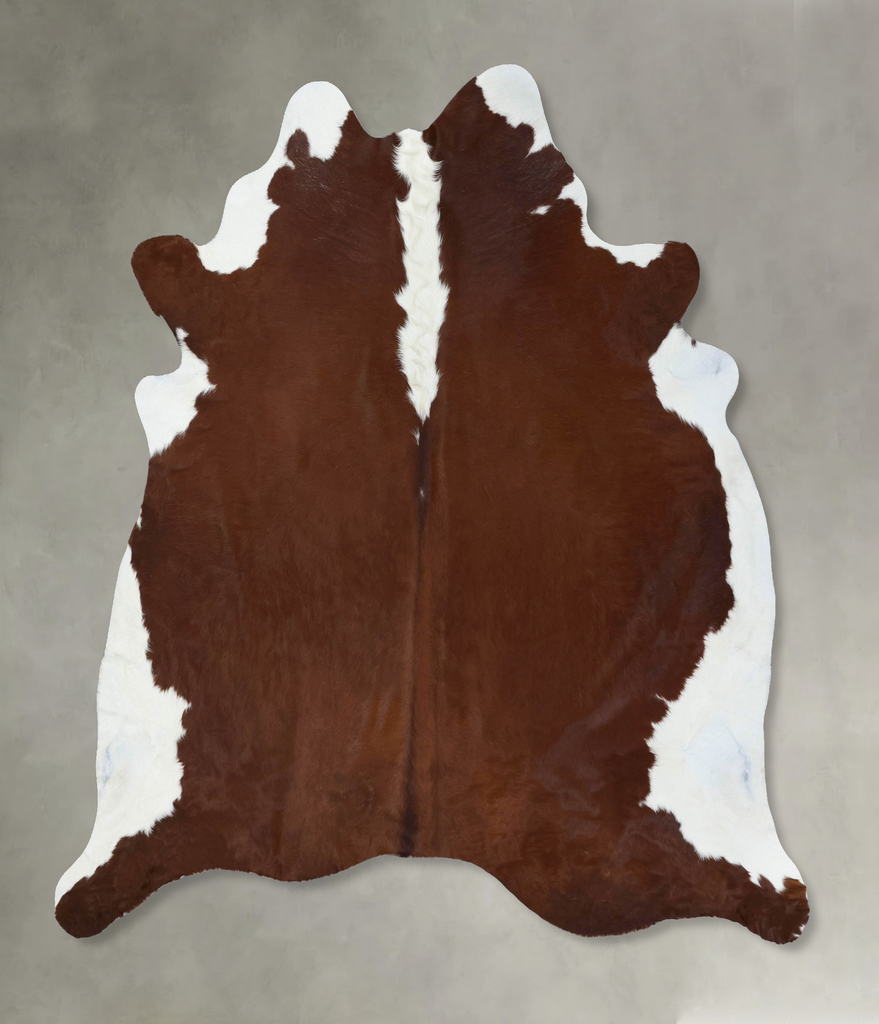 Hereford XX-Large Brazilian Cowhide Rug 7'10"H x 7'3"W #B18047 by Hudson Hides