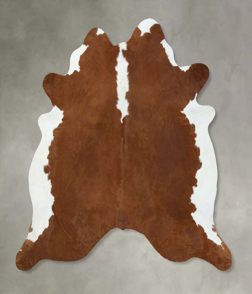 Hereford XX-Large Brazilian Cowhide Rug 7'4"H x 6'11"W #B18054 by Hudson Hides