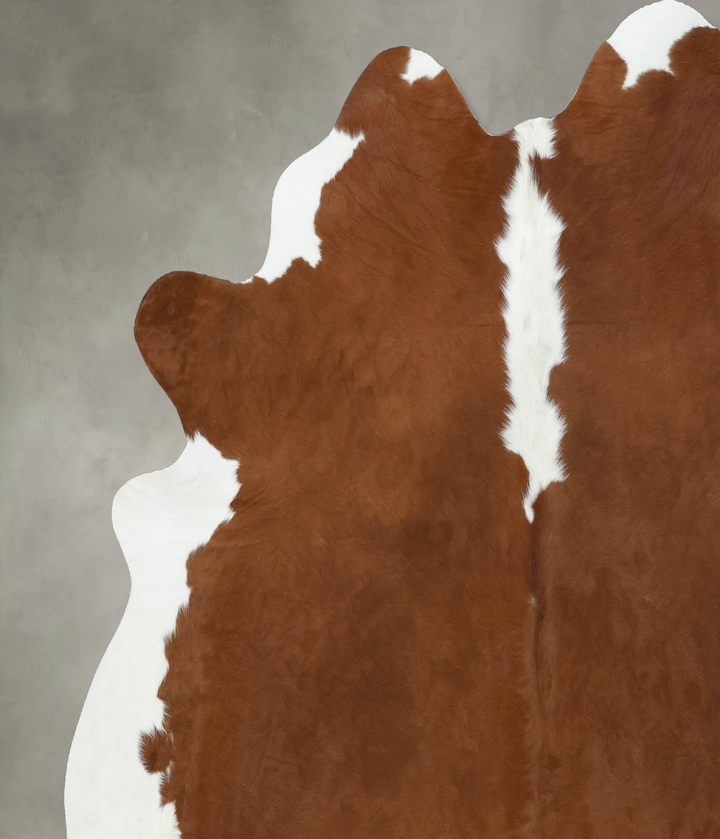 Hereford XX-Large Brazilian Cowhide Rug 7'4"H x 6'11"W #B18054 by Hudson Hides