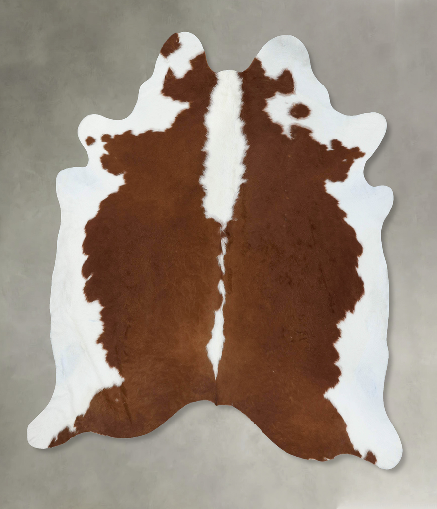 Hereford XX-Large Brazilian Cowhide Rug 8'1"H x 7'5"W #B18056 by Hudson Hides