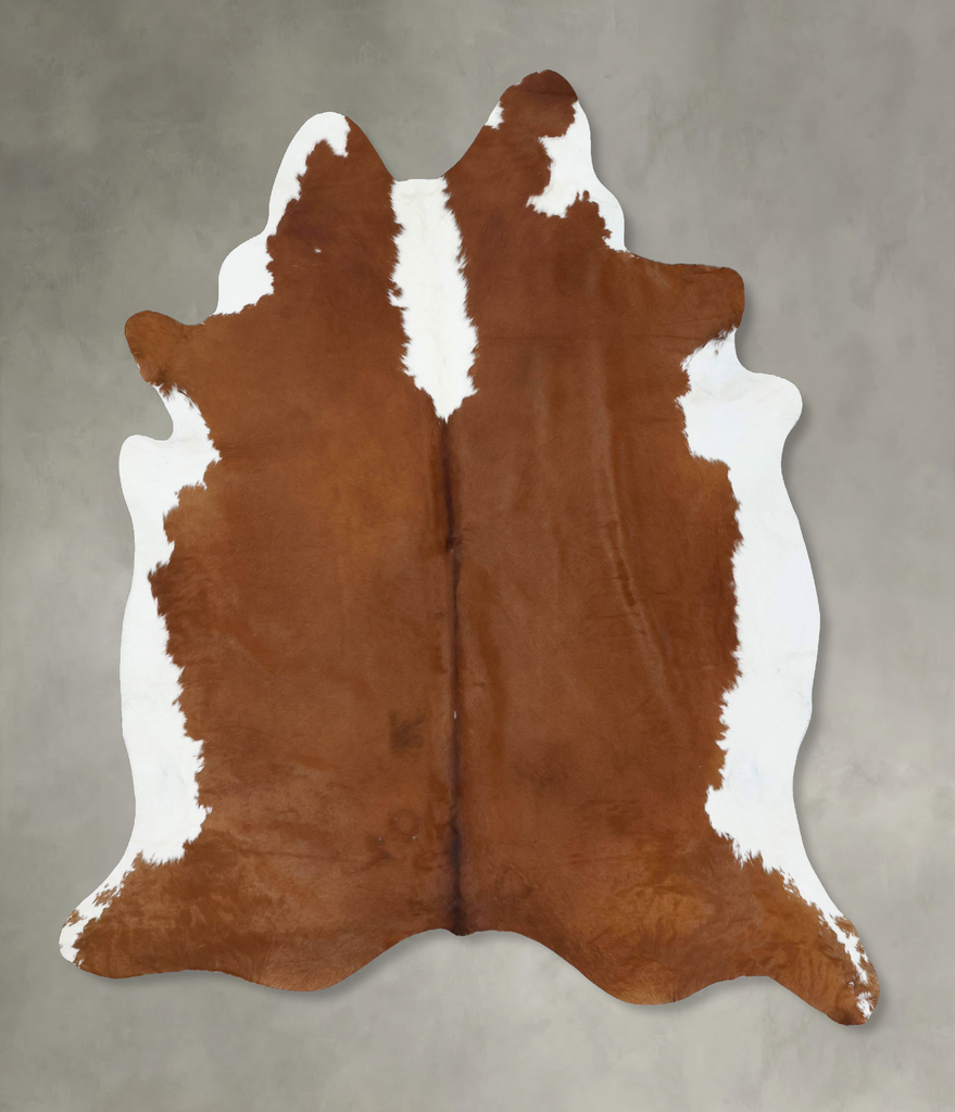 Hereford XX-Large Brazilian Cowhide Rug 7'8"H x 6'11"W #B18058 by Hudson Hides