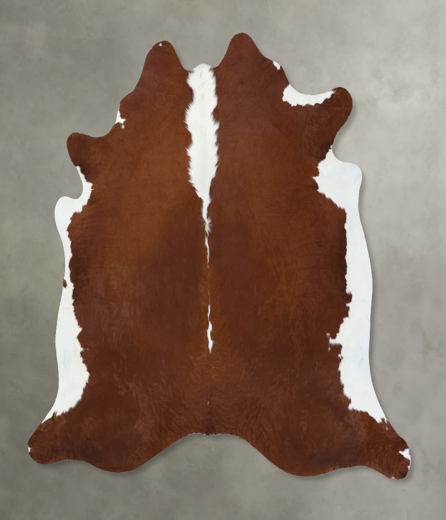 Hereford X-Large Brazilian Cowhide Rug 7'1"H x 7'1"W #B18059 by Hudson Hides