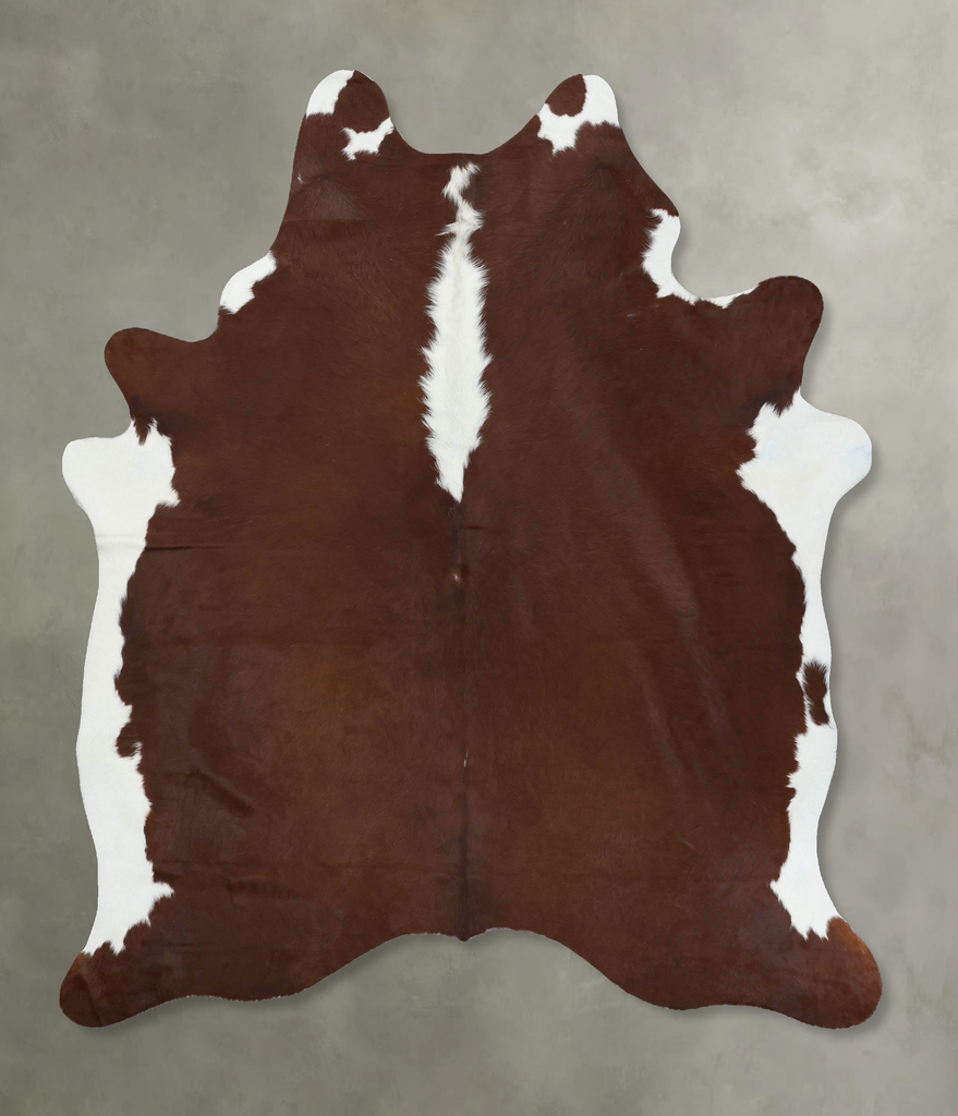 Hereford X-Large Brazilian Cowhide Rug 7'10"H x 5'11"W #B18062 by Hudson Hides