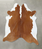 Hereford XX-Large Brazilian Cowhide Rug 8'1"H x 7'5"W #B18063 by Hudson Hides