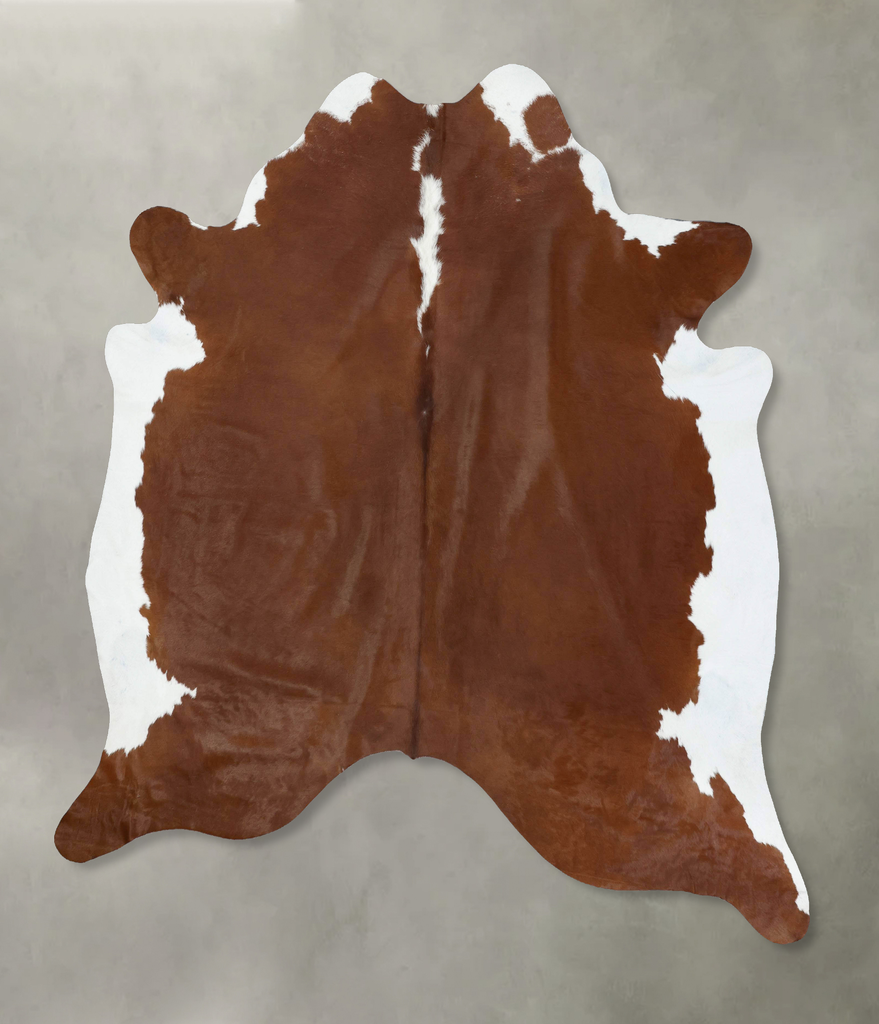 Hereford XX-Large Brazilian Cowhide Rug 8'4"H x 7'2"W #B18064 by Hudson Hides