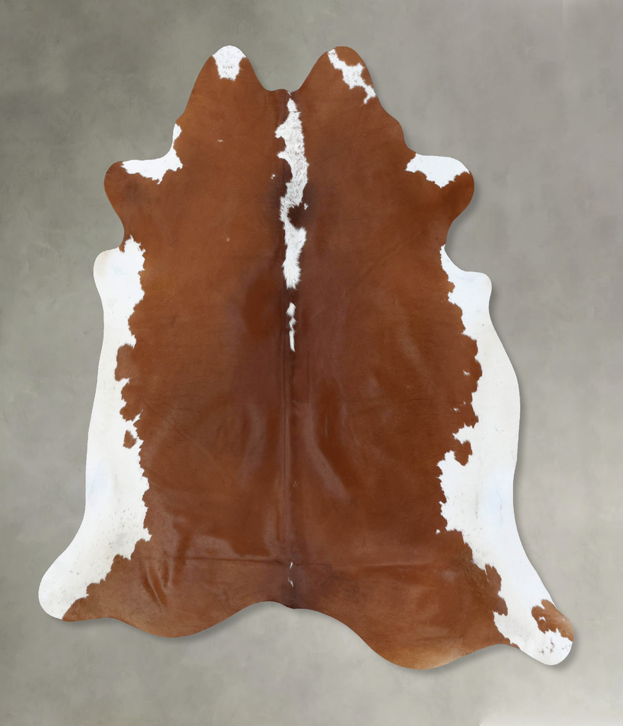 Hereford X-Large Brazilian Cowhide Rug 7'3"H x 6'10"W #B18065 by Hudson Hides