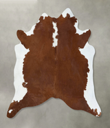 Hereford XX-Large Brazilian Cowhide Rug 7'10"H x 7'1"W #B18074 by Hudson Hides