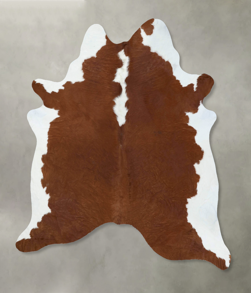 Hereford XX-Large Brazilian Cowhide Rug 8'4"H x 7'1"W #B18075 by Hudson Hides
