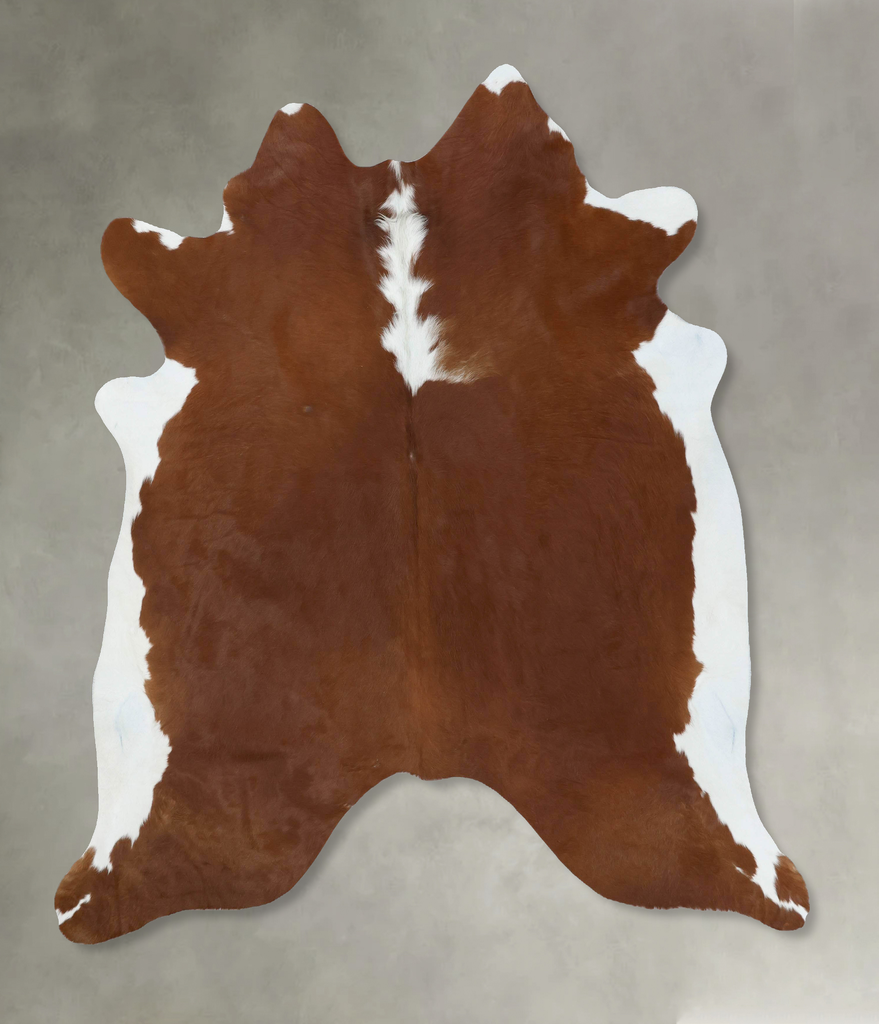 Hereford XX-Large Brazilian Cowhide Rug 7'7"H x 6'9"W #B18082 by Hudson Hides