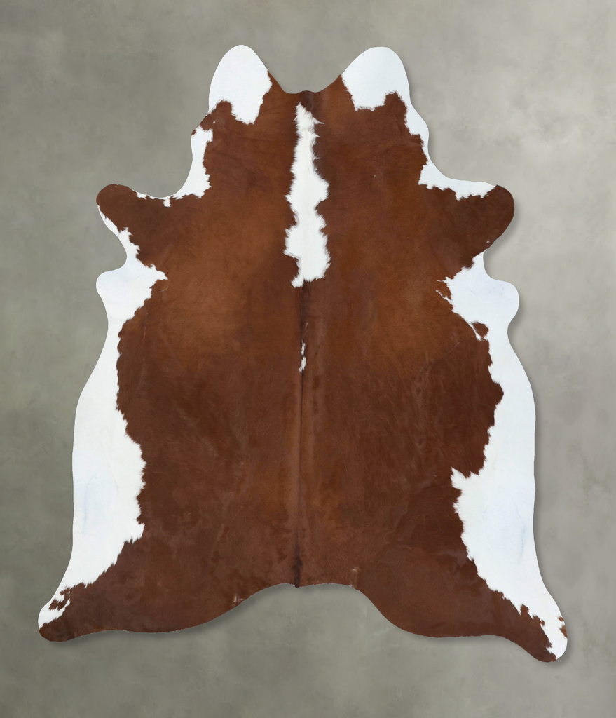 Hereford XX-Large Brazilian Cowhide Rug 7'5"H x 6'9"W #B18084 by Hudson Hides