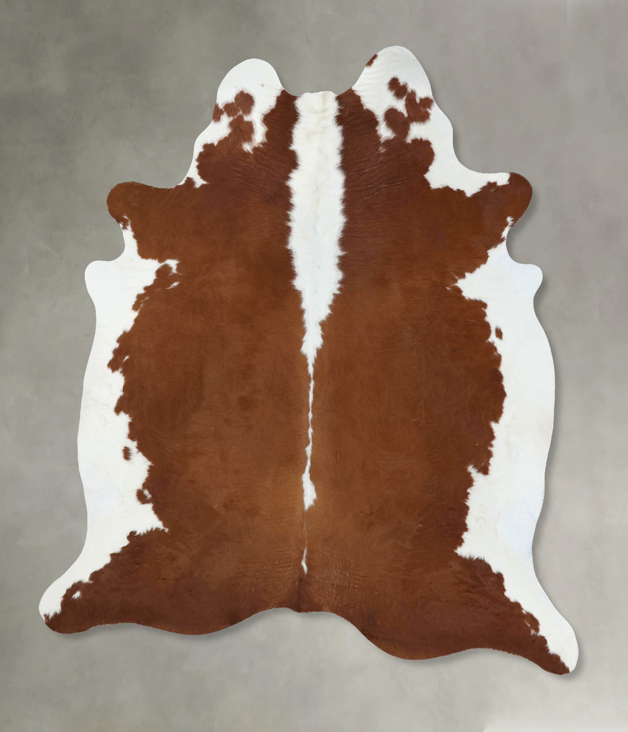 Hereford XX-Large Brazilian Cowhide Rug 7'11"H x 6'9"W #B18090 by Hudson Hides
