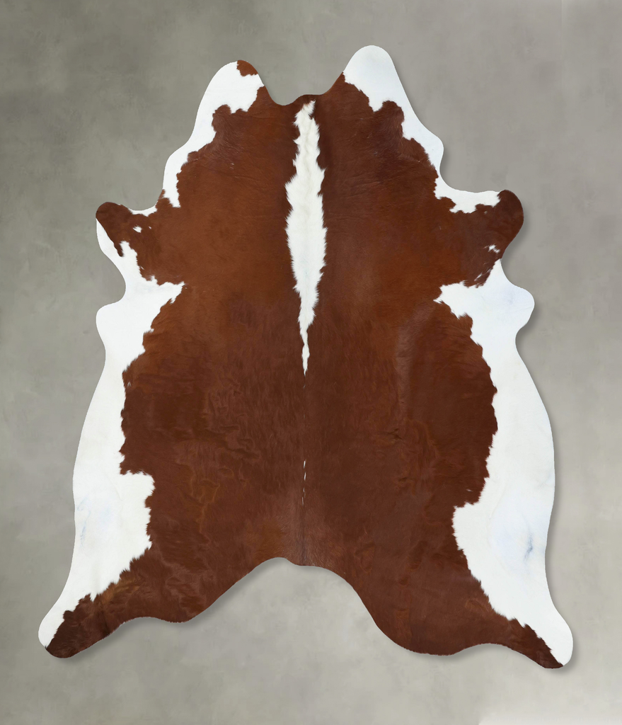 Hereford XX-Large Brazilian Cowhide Rug 7'10"H x 7'1"W #B18091 by Hudson Hides