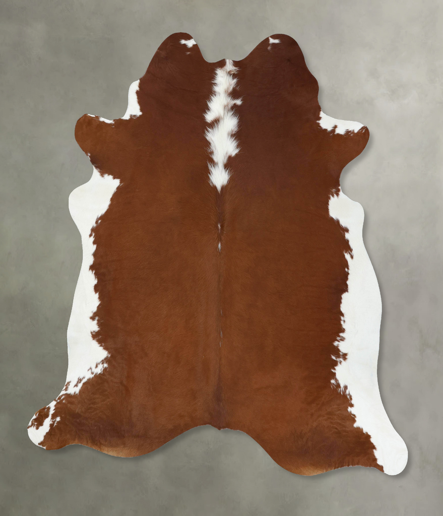 Hereford XX-Large Brazilian Cowhide Rug 7'5"H x 6'11"W #B18092 by Hudson Hides