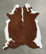 Hereford XX-Large Brazilian Cowhide Rug 8'0"H x 6'10"W #B18098 by Hudson Hides