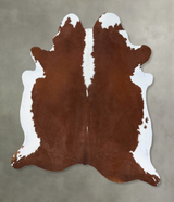 Hereford XX-Large Brazilian Cowhide Rug 7'8"H x 6'10"W #B18105 by Hudson Hides