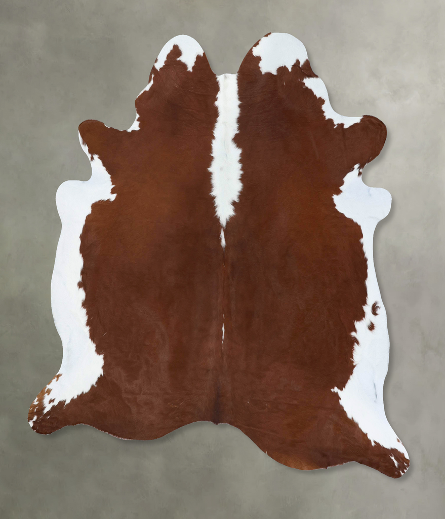 Hereford XX-Large Brazilian Cowhide Rug 7'8"H x 6'10"W #B18105 by Hudson Hides