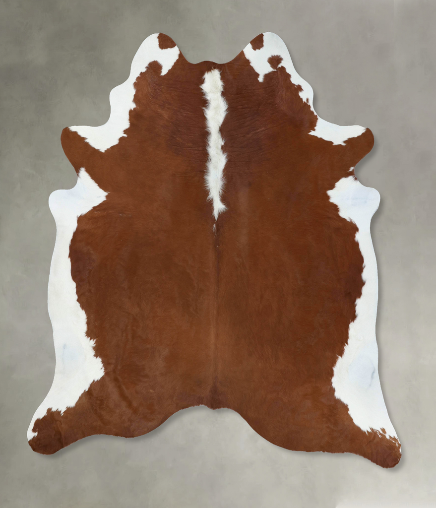 Hereford XX-Large Brazilian Cowhide Rug 8'2"H x 7'1"W #B18114 by Hudson Hides