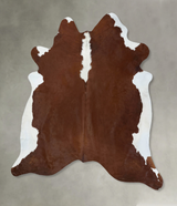 Hereford XX-Large Brazilian Cowhide Rug 8'2"H x 7'3"W #B18116 by Hudson Hides