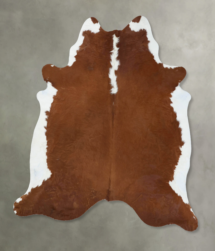 Hereford XX-Large Brazilian Cowhide Rug 7'9"H x 6'9"W #B18124 by Hudson Hides