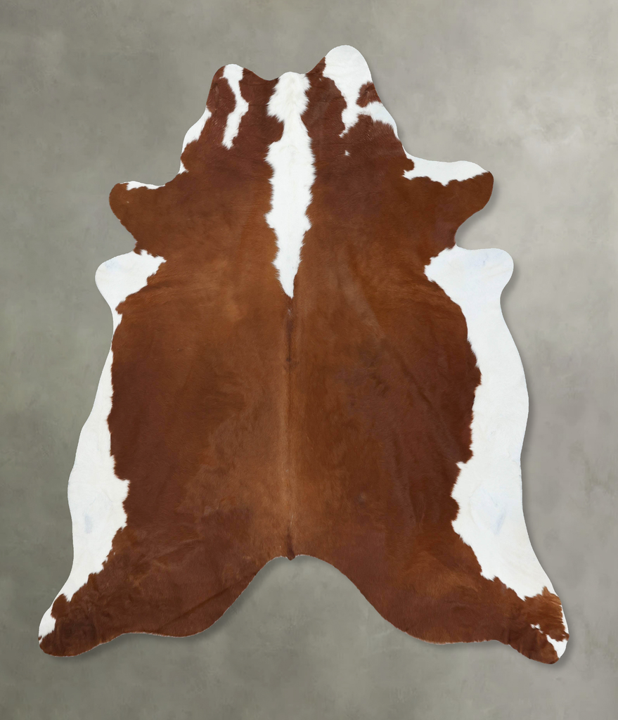 Hereford XX-Large Brazilian Cowhide Rug 8'1"H x 7'2"W #B18127 by Hudson Hides